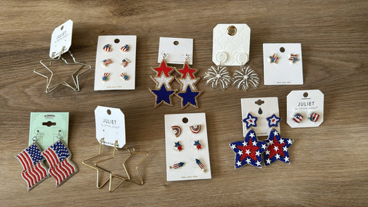 America Themed Earrings