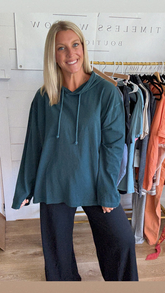 Emerald Long Sleeve Hoodie
