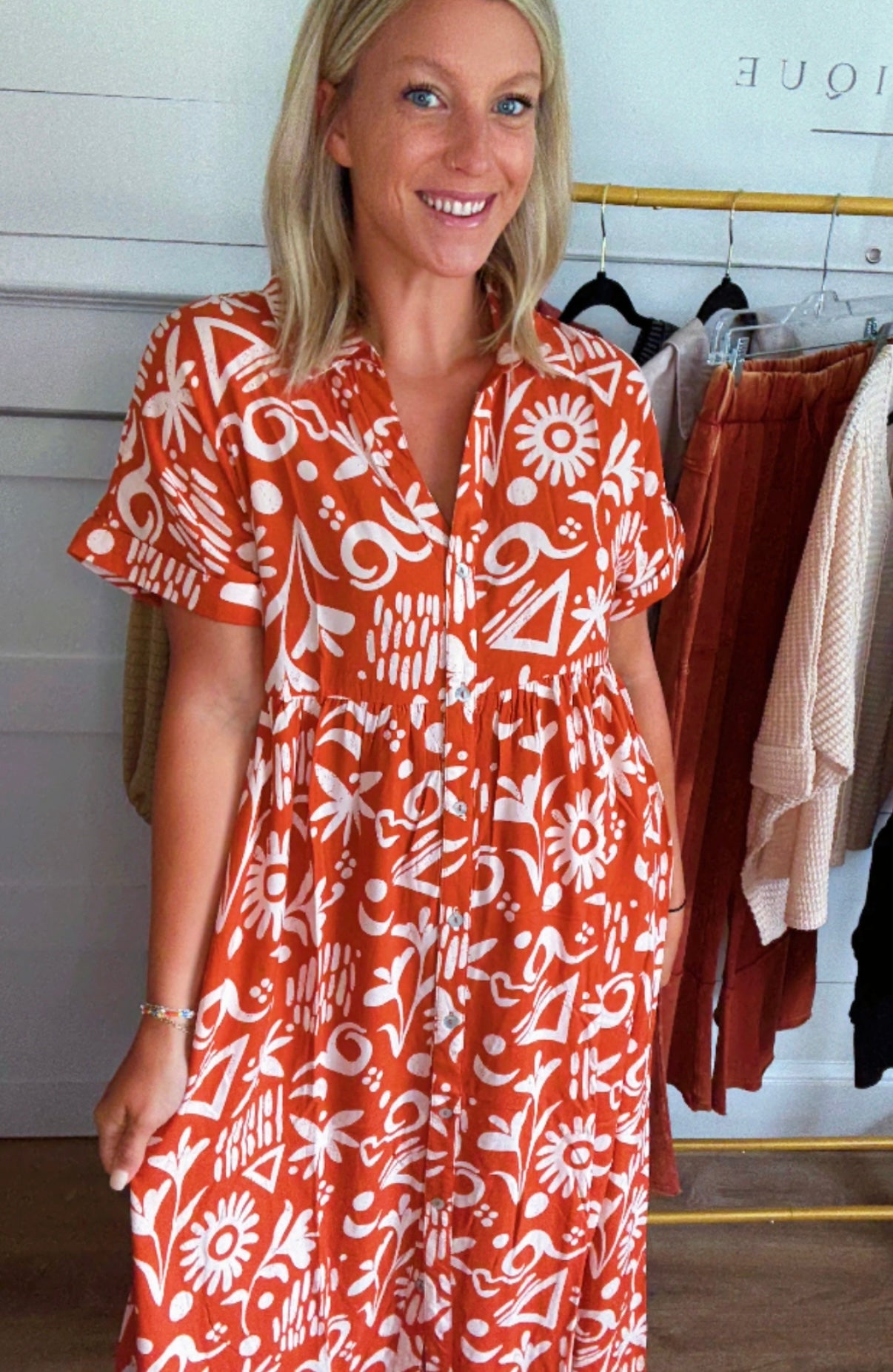 Echo In Rust Dress
