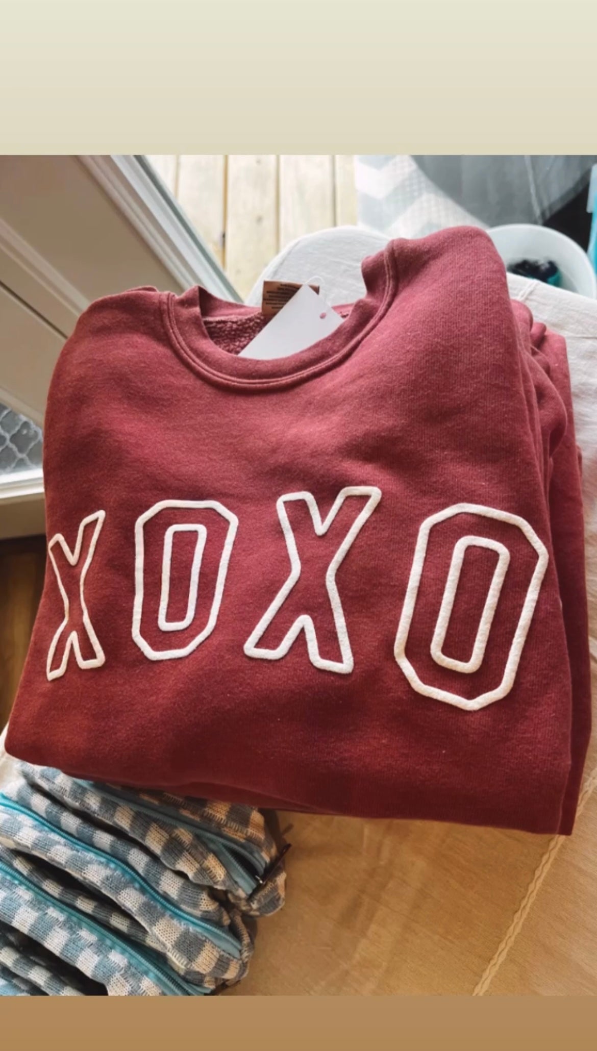 XOXO Mineral Wash Sweatshirt