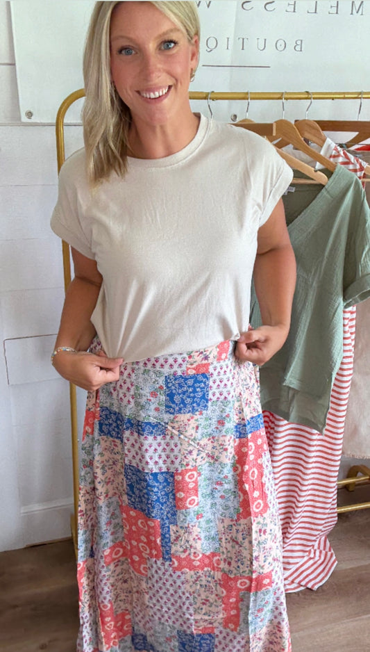 Color Splash Maxi Skirt