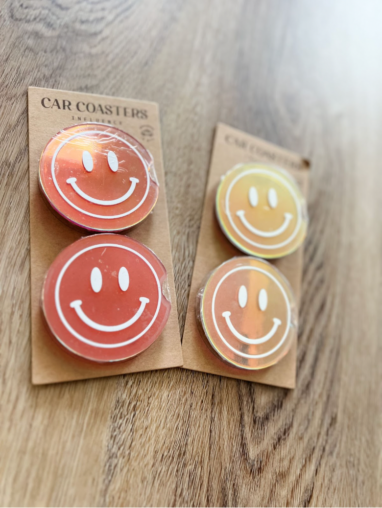 Smiley Car Coasters