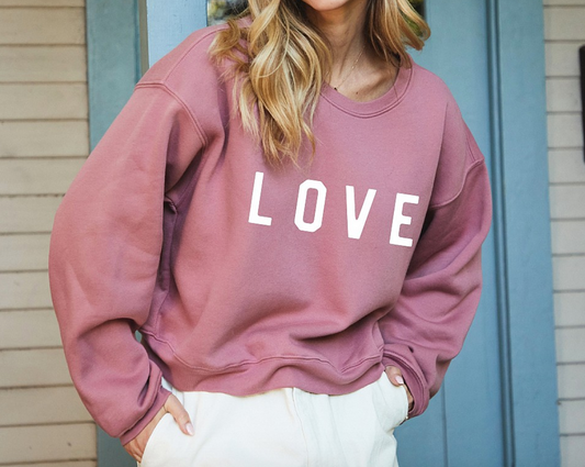 LOVE Cropped Sweatshirt