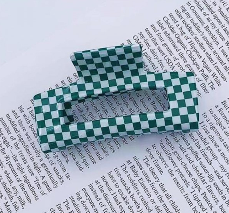 Checkered Hair Clip