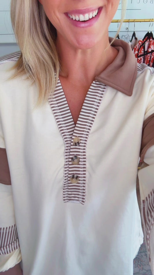 Beige Drift Pullover