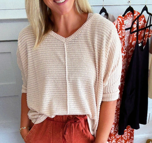 Drift Sand Knit Top