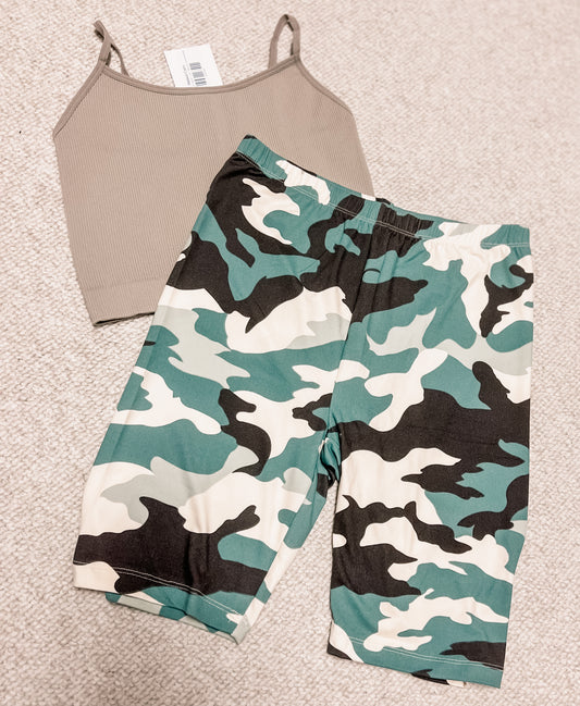 Buttery Soft Camo Biker Short